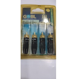 G&BL 4 CONNETTORI RCA PROFESSIONALI 24 K GOLD  HP26