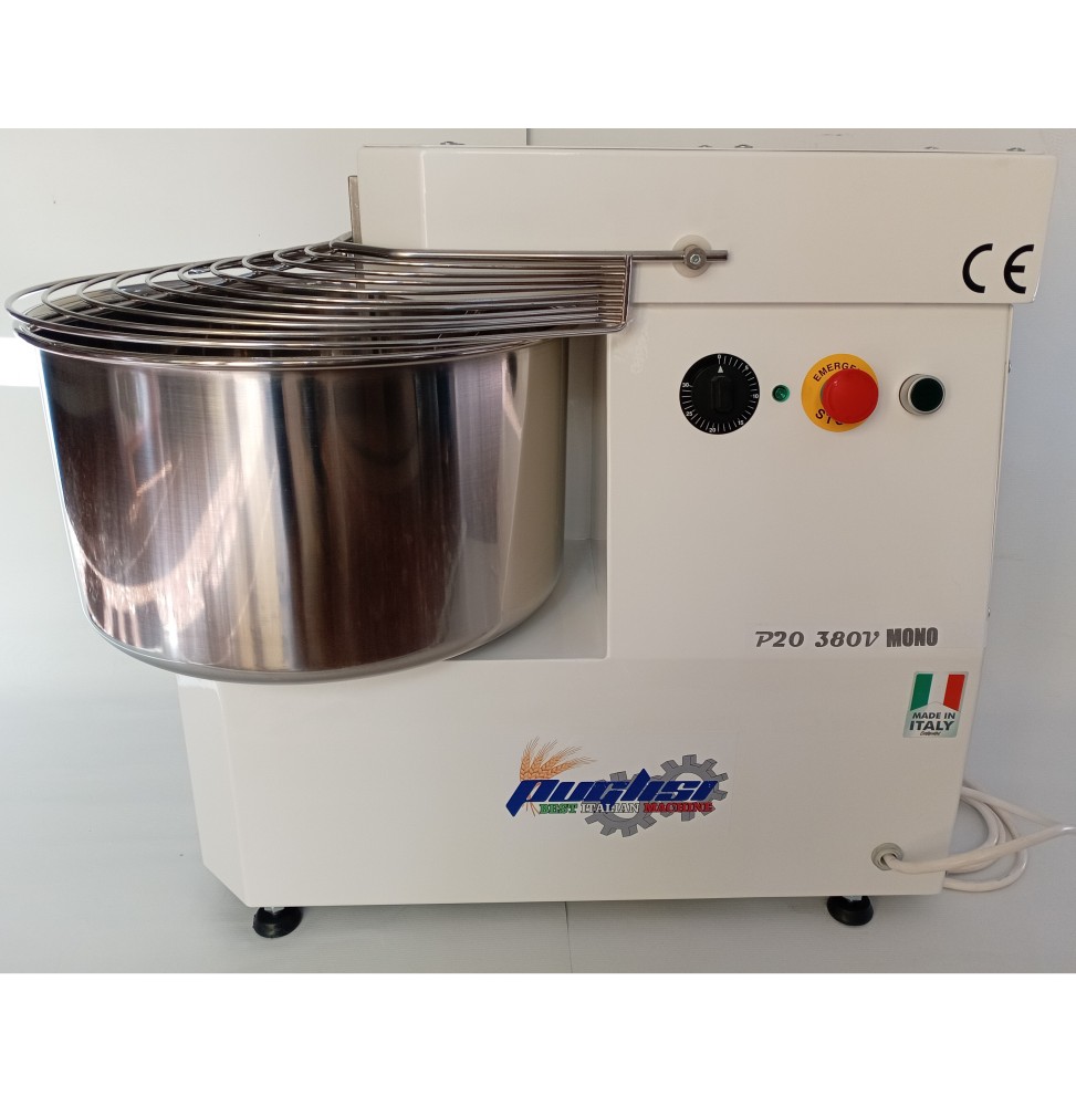 IMPASTATRICE PROFESSIONALE A SPIRALE MOD. P 20 - 380 VOLT MONOVEL.